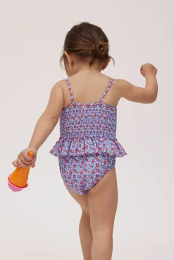 Bañador bebé nido de abeja pequeñas flores<Ysabel Mora Hot