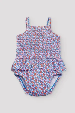 Bañador bebé nido de abeja pequeñas flores<Ysabel Mora Hot