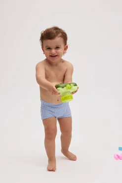 Bañador bóxer bebé rayas azules con textura<Ysabel Mora Hot