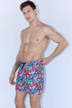 Bañador medio ligero estampado street art Sockarrats<Ysabel Mora