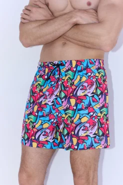 Bañador medio ligero estampado street art Sockarrats<Ysabel Mora