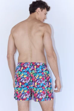 Bañador medio ligero estampado street art Sockarrats<Ysabel Mora