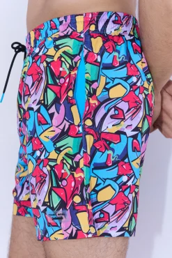 Bañador medio ligero estampado street art Sockarrats<Ysabel Mora