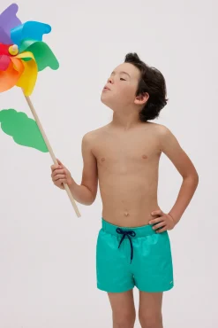 Bañador niño corto liso verde<Ysabel Mora Online