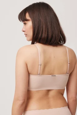 Bandeau con relleno y tirantes removibles nude<Ysabel Mora Outlet