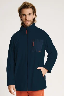 Bata corta hombre cremallera detalle bolsillo marino | MUYDEMI<Ysabel Mora New