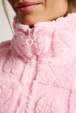 Bata corta mujer cinturón corazones rosa | MUYDEMI<Ysabel Mora