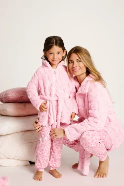 Bata polar infantil 2-8 años corazones rosa | MUYDEMI<Ysabel Mora Outlet