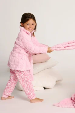 Bata polar infantil 2-8 años corazones rosa | MUYDEMI<Ysabel Mora Outlet