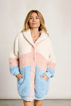 Bata polar mujer borreguito tricolor | MUYDEMI<Ysabel Mora Best