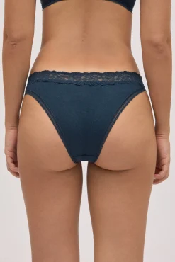 Braga brasileña canalé con encaje<Ysabel Mora Discount