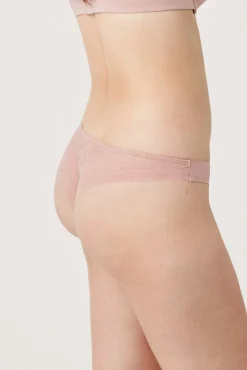 Braga brasileña invisible con encaje rosa<Ysabel Mora New