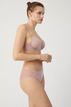 Braga midi invisible con encaje rosa<Ysabel Mora Online