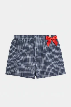 Bóxer de tela abertura algodón estampado cuadros<Ysabel Mora Sale