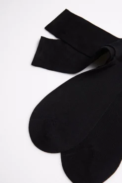 Calcetines básicos hilo de escocia negro<Ysabel Mora New