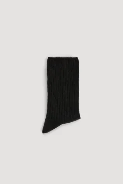 Calcetines de lana sin puño negro<Ysabel Mora Online