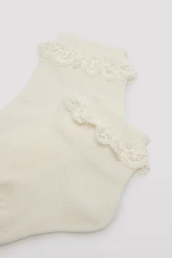 Calcetines infantiles de ceremonia con blonda<Ysabel Mora Online