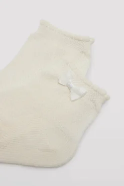 Calcetines infantiles de ceremonia con lazo<Ysabel Mora