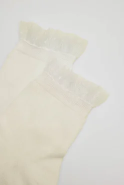 Calcetines infantiles de ceremonia puño con detalles<Ysabel Mora New