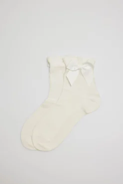 Calcetines infantiles de ceremonia lazada en<Ysabel Mora Discount
