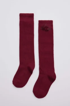 Calcetines largos granate<Ysabel Mora Hot