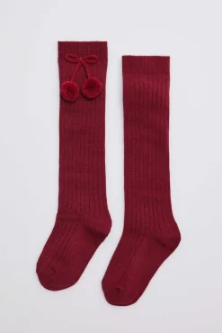 Calcetines largos pompones<Ysabel Mora Sale