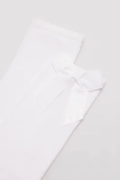 Calcetín infantil largo detalle lazo<Ysabel Mora Hot