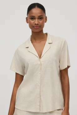 Camisa manga corta con lino<Ysabel Mora Clearance