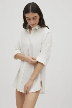 Camisa manga larga algodón fluida<Ysabel Mora