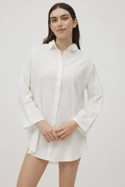 Camisa manga larga algodón fluida<Ysabel Mora