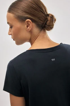 Camiseta algodón básica estilo deportivo negro<Ysabel Mora Best