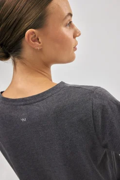 Camiseta algodón básica estilo deportivo marengo<Ysabel Mora Discount