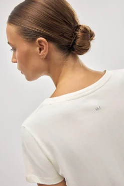 Camiseta algodón básica estilo deportivo marfil<Ysabel Mora New