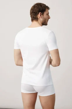 Camiseta interior manga corta cuello pico<Ysabel Mora Clearance