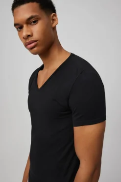 Camiseta interior manga corta cuello pico<Ysabel Mora Online