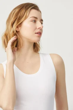 Camiseta interior tirante ancho algodón<Ysabel Mora Online