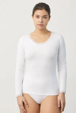 Camiseta lencera manga larga algodón<Ysabel Mora