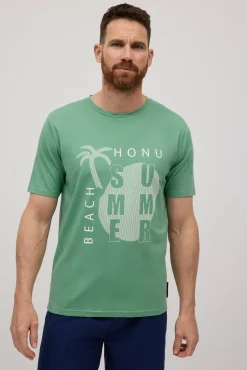 Camiseta manga corta estampada Summer verde<Ysabel Mora Clearance