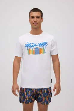 Camiseta manga corta estampada tablas surf<Ysabel Mora New