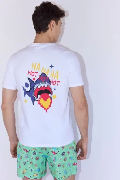 Camiseta manga corta estampado tiburón Sockarrats<Ysabel Mora Discount