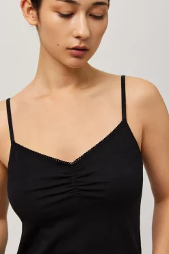 Camiseta tirantes algodón orgánico negra<Ysabel Mora Online