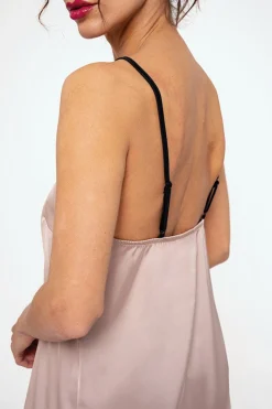 Camisón mujer corto satén rosa | MUYDEMI<Ysabel Mora Online