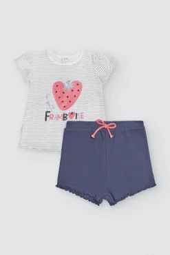 Conjunto bebé camiseta manga corta y short Framboise<Ysabel Mora Outlet