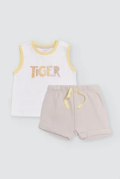 Conjunto bebé camiseta sin mangas Tiger y short<Ysabel Mora Clearance