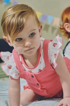 Conjunto bebé peto y camiseta manga corta Framboise<Ysabel Mora Outlet