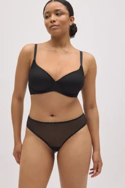 Conjunto sujetador con aro con relleno copa C y braga midi<Ysabel Mora Hot