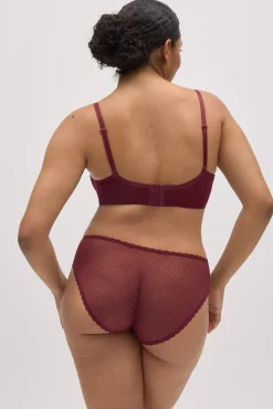 Conjunto sujetador con aro con relleno copa C y braga midi<Ysabel Mora Online