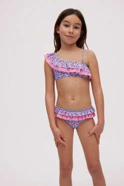 Culetín niña volantes estampado flores<Ysabel Mora Hot