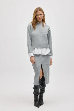 Falda midi cálida estilo cargo<Ysabel Mora New