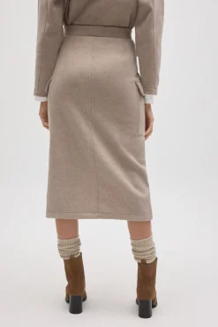 Falda midi cálida estilo cargo<Ysabel Mora Online